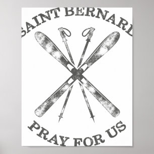 Póster San Bernardo de Montjoux Regalos de nieve de esquí