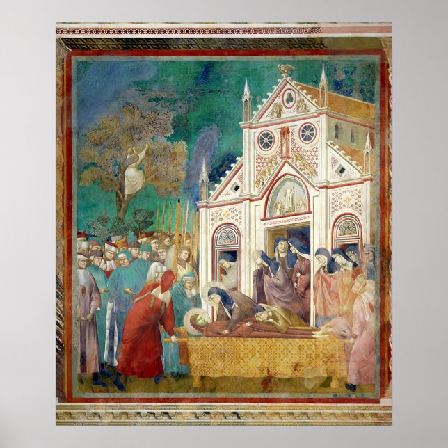 Póster San Clare abraza el cuerpo de San Francisco (Frente)