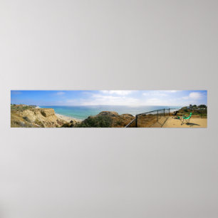Póster San Clemente, playa de estado de CA panorámica
