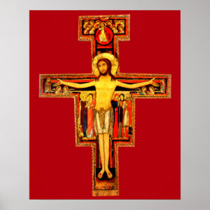 Póster San Damiano Crucifix St Frances of Assisi Catholic