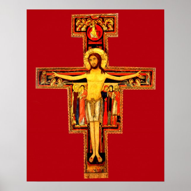 Póster San Damiano Crucifix St Frances of Assisi Catholic (Frente)