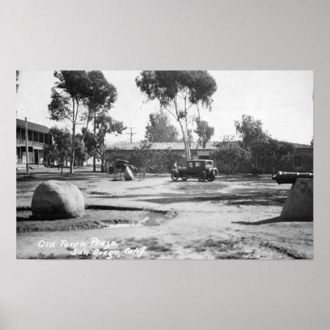 Póster San Diego, CA Old Town Plaza Ver Fotografía (Frente)