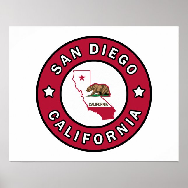 Póster San Diego California (Frente)