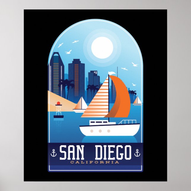 Póster San Diego California (Frente)