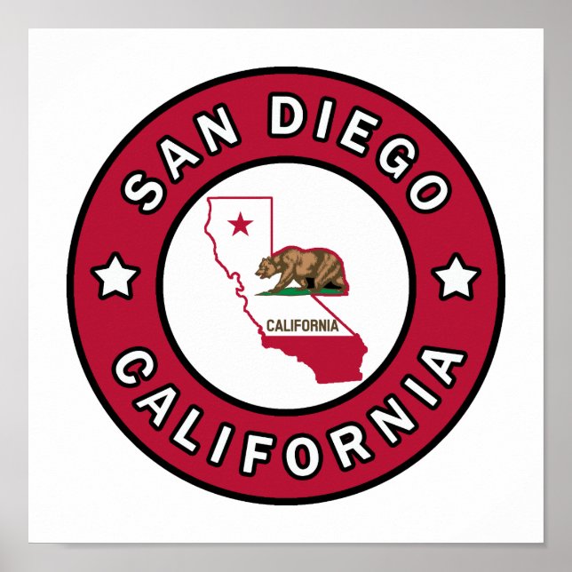 Póster San Diego California (Frente)
