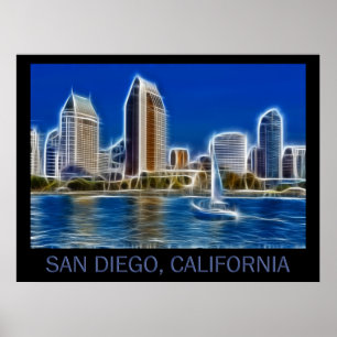 Póster San Diego, California (los E.E.U.U.)