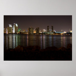 Póster San Diego de noche