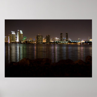 Póster San Diego de noche