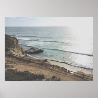 Póster San Diego Photo Torrey Pines Beach Large Print