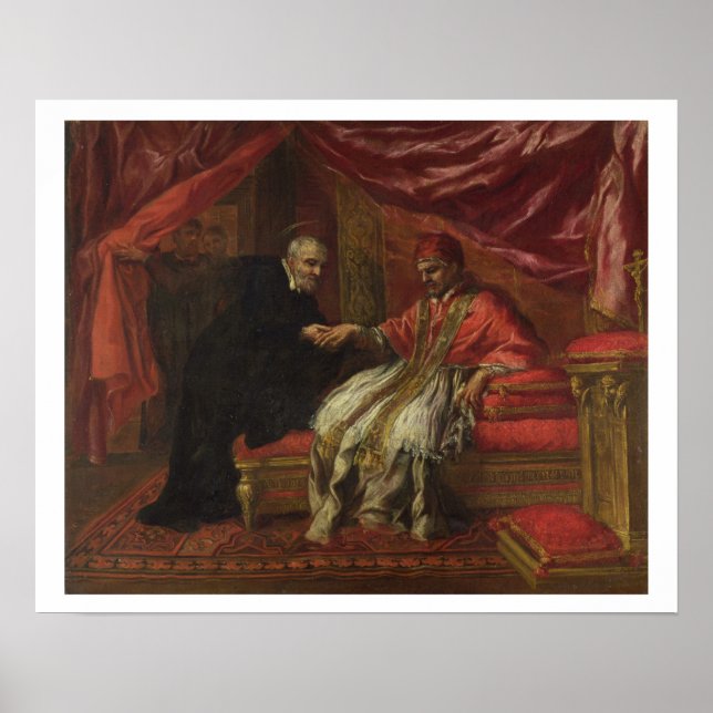 Póster San Filippo Neri Curando al Papa Clemente VIII (Frente)