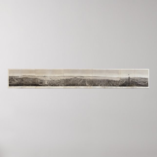 Póster San Francisco, 1862 de Russian Hill (Frente)