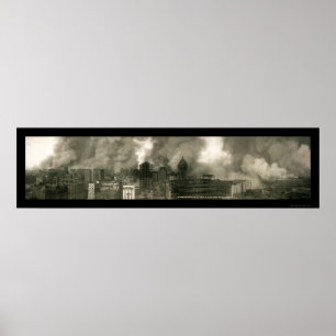 Póster San Francisco CA Burning Photo 1906b