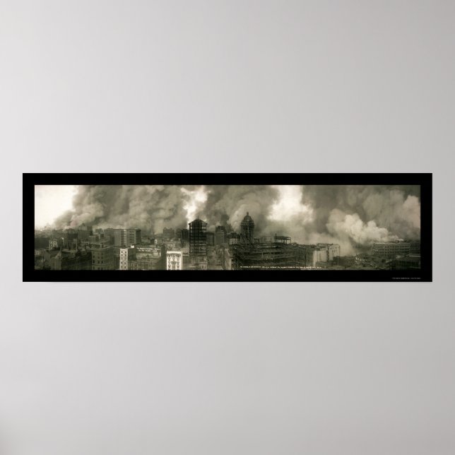 Póster San Francisco CA Burning Photo 1906b (Frente)