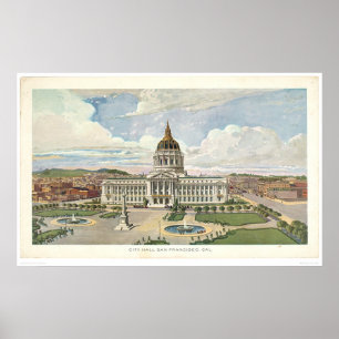 Póster San Francisco, CA. City Hall (0286A)