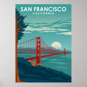 Póster San Francisco California Estados Unidos Viajes