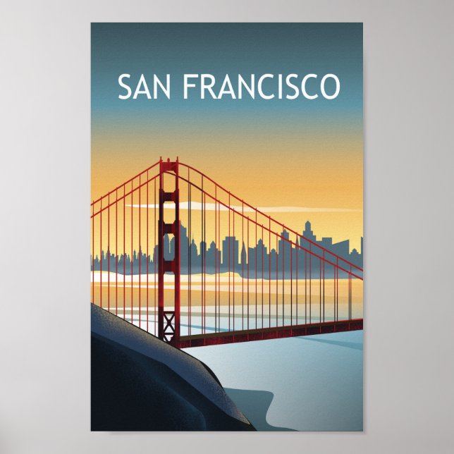 Póster San francisco california  Golden Gate (Frente)