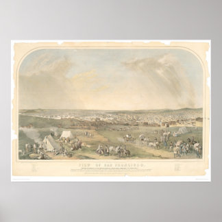 Póster San Francisco, California. Mapa panorámico (1551A)