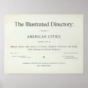 Póster San Francisco California Title Page