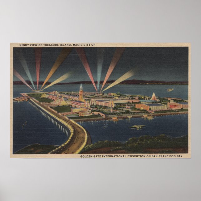 Póster San Francisco, CATreasure Island at Intl Expo (Frente)