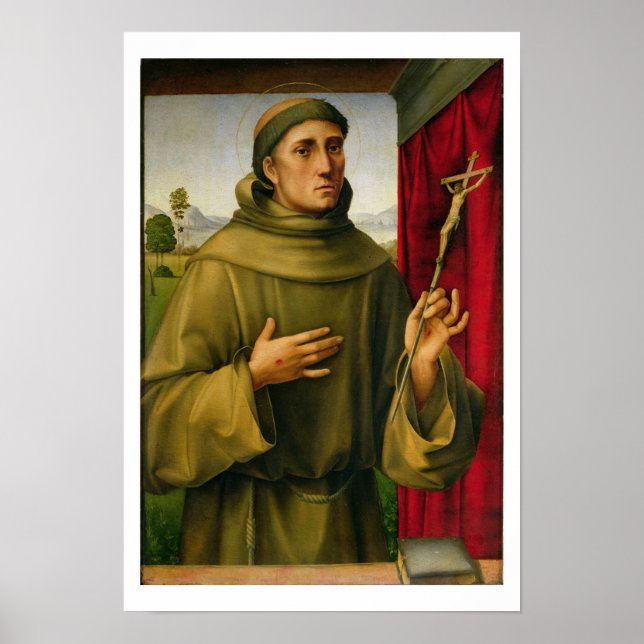 Póster San Francisco de Asís, c.1490 (temperatura sobre e (Frente)