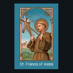 Póster San Francisco de Asís, Pater Seraphicus (SAU 040)<br><div class="desc">Uno de los epítetos de San Francisco de Asís (1181-1226) es Pater Seraphicus. En 1224, mientras meditaba sobre el monte Alvernia en los Apeninos en la Pasión de Cristo, San Francisco tenía una visión. Vio un serafio, un ángel de seis alas de más alto nivel, sobre una cruz. En respuesta...</div>