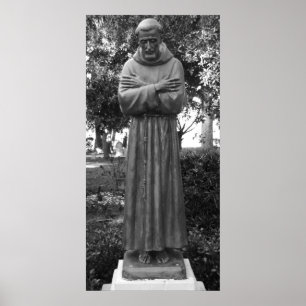 Póster San Francisco De La Estatua De Asís Foto En Blanco