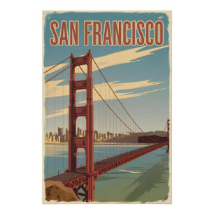 Póster San Francisco EE. UU. vintage
