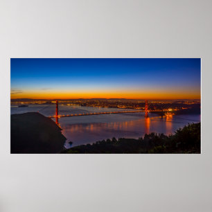 Póster San Francisco en el poster panorámico del amanecer