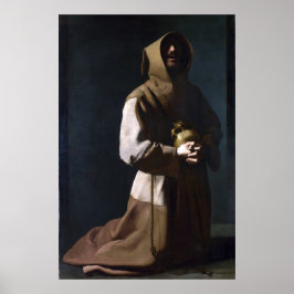 Póster San Francisco en meditación (Zurbaran 1635)