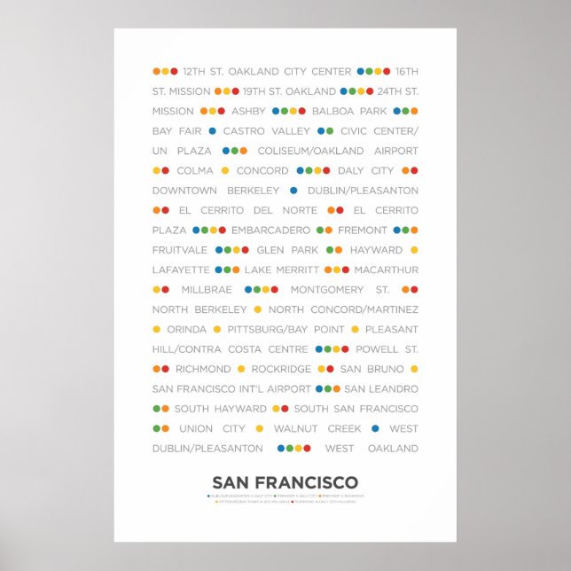 Póster San Francisco - MetroDots (Frente)