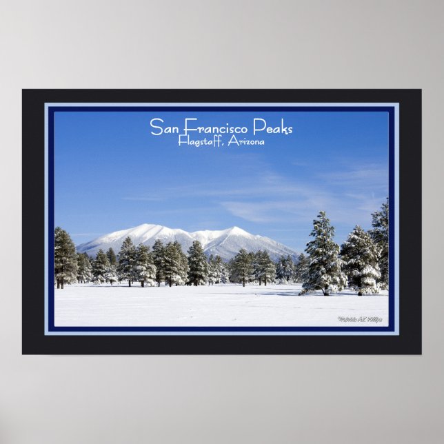 Póster San Francisco Pica Arizona En Fotografía De Nieve (Frente)