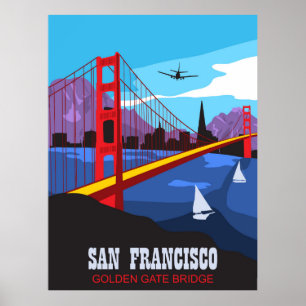Póster San Francisco, puente Golden Gate
