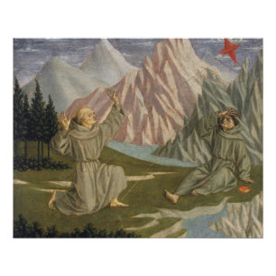 Póster San Francisco recibiendo el Stigmata, c. 1445-50