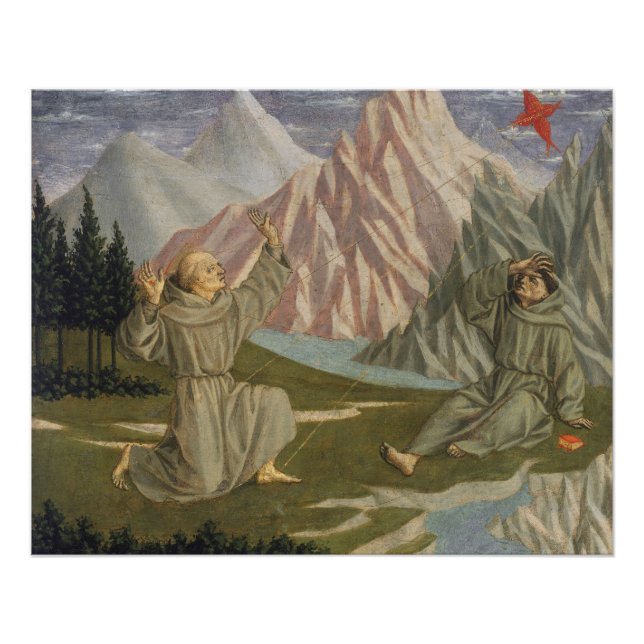 Póster San Francisco recibiendo el Stigmata, c. 1445-50 (Anverso)