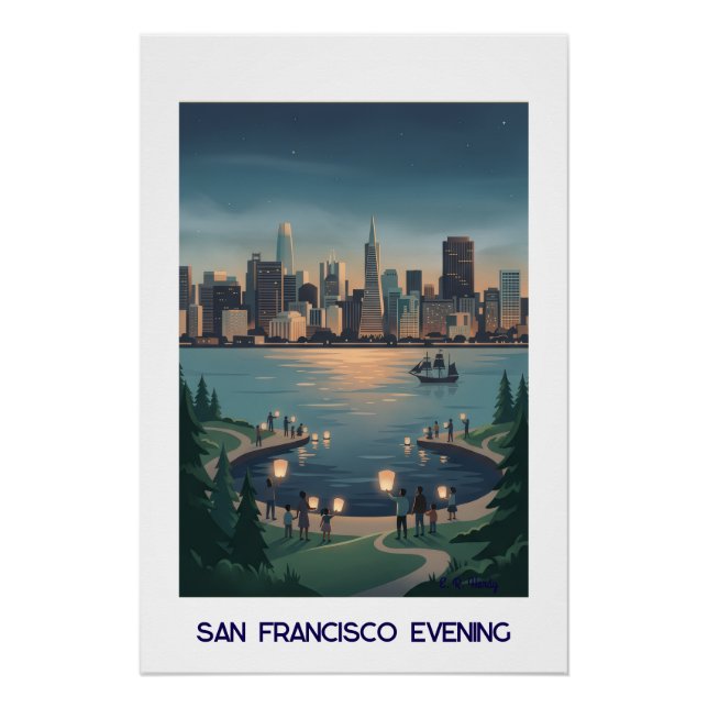 Póster San Francisco Tarde (Anverso)