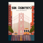 Póster San Francisco travel poster<br><div class="desc">San Francisco travel poster vintage retro</div>