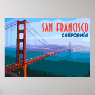 Póster San Francisco Vintage Travel Art Poster