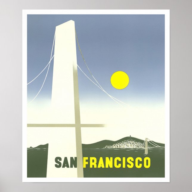 Póster San Francisco vintage travel poster (Frente)
