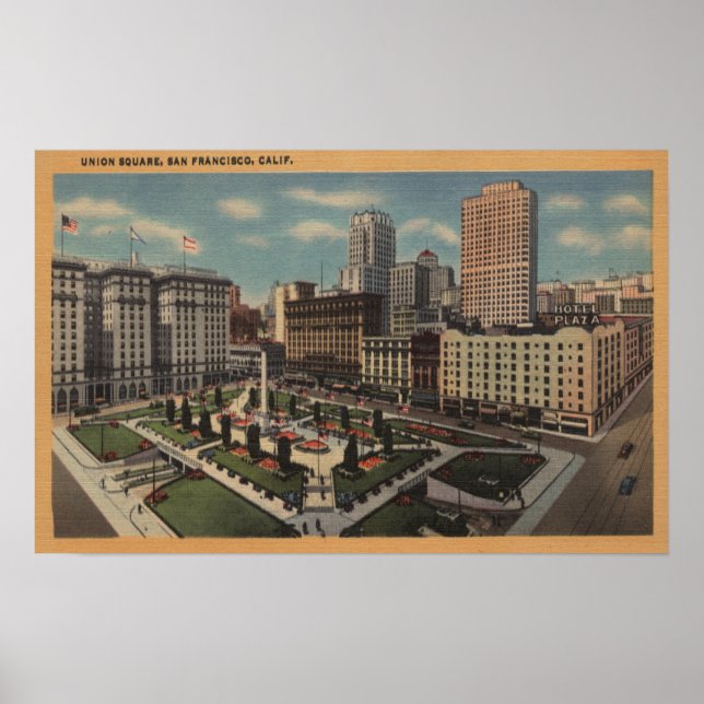Póster San Francisco, vista cuadrada de CAUnion (Frente)