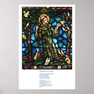Póster San Francisco y la Oración de la Paz de San Franci