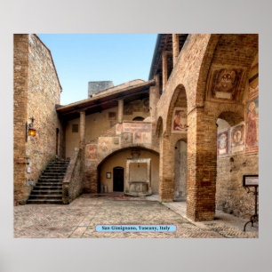Póster San Gimignano, Toscana, Italia