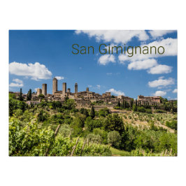 Póster San Gimignano Toscana Italia Panorama Souvenir
