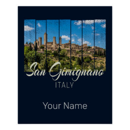 Póster San Gimignano Toscana Italia Vista panorámica