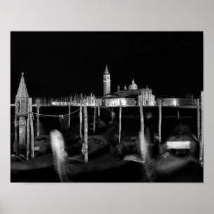 Póster San Giorgio Maggiore church, gondolas in Venice