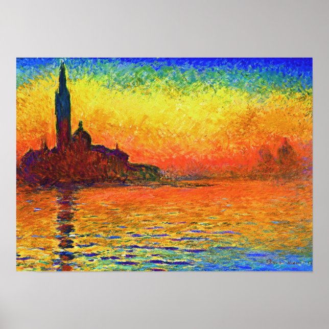 Póster San Giorgio Maggiore II por Claude Monet (Frente)
