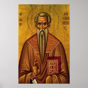 Póster San Haralambos de Magnesia Icono Ortodoxo Impreso