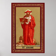 San Jerome como cardenal con león (P 004)