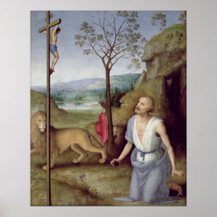 Póster San Jerome en el desierto, c.1499-1502