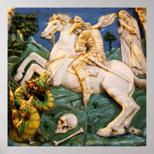 Póster San Jorge, Dragón y Princesa