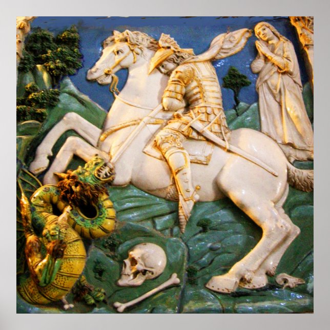 Póster San Jorge, Dragón y Princesa (Frente)